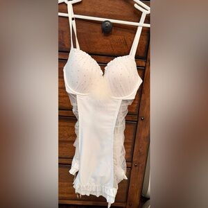 Victoria's Secret White Lace-Trimmed Lingerie
